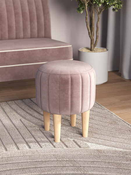 Изображение товара Пуф Monofix Амма круглый (светло-коричневый №6)