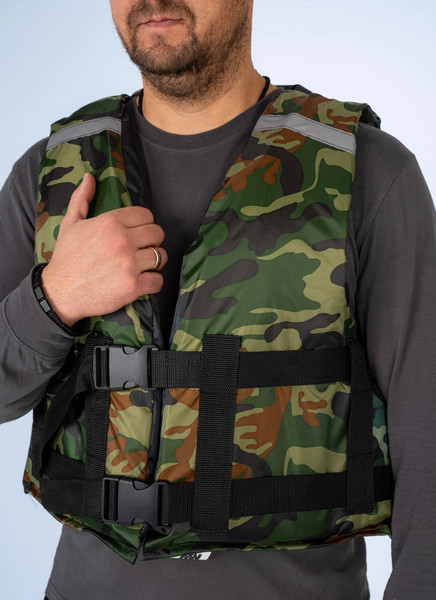 Изображение товара Страховочный жилет MedNovtex 100кг (камуфляж/оранжевый)