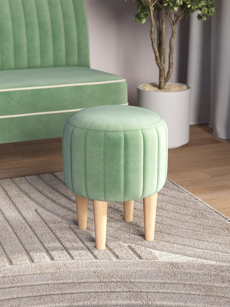 Изображение товара Пуф Monofix Амма круглый (оливковый №30)