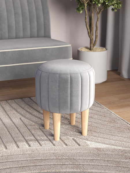 Изображение товара Пуф Monofix Амма круглый (светло-серый №52)