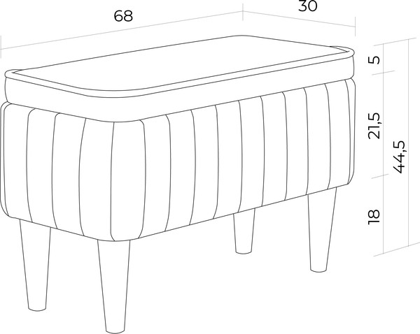 Изображение товара Банкетка Monofix Амма с ящиком для хранения (фиолетовый №25)