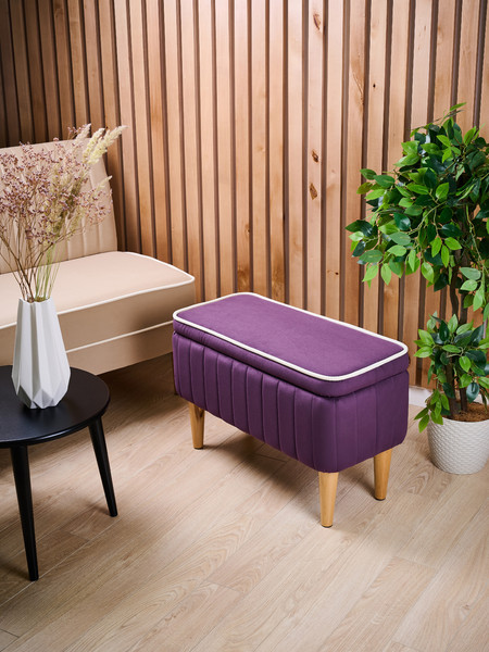 Изображение товара Банкетка Monofix Амма с ящиком для хранения (фиолетовый №25)