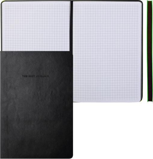 Изображение товара Записная книжка deVente The Best In Black / 2251526 (черный/салатовый)