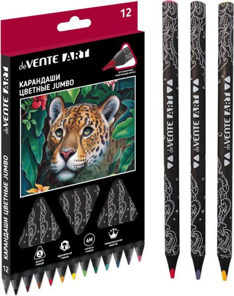 Изображение товара Набор цветных карандашей deVente Jumbo Art / 5022220 (12цв)