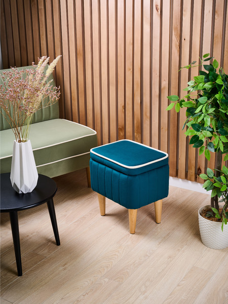 Изображение товара Пуф Monofix Амма с ящиком для хранения (изумрудный №20)