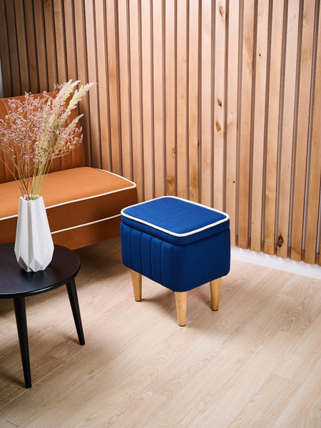 Изображение товара Пуф Monofix Амма с ящиком для хранения (синий №26)