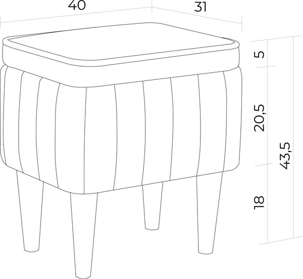 Изображение товара Пуф Monofix Амма с ящиком для хранения (синий №26)