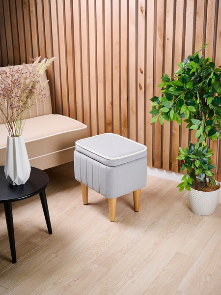 Изображение товара Пуф Monofix Амма с ящиком для хранения (светло-серый №52)