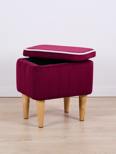 Изображение товара Пуф Monofix Амма с ящиком для хранения (винный №63)