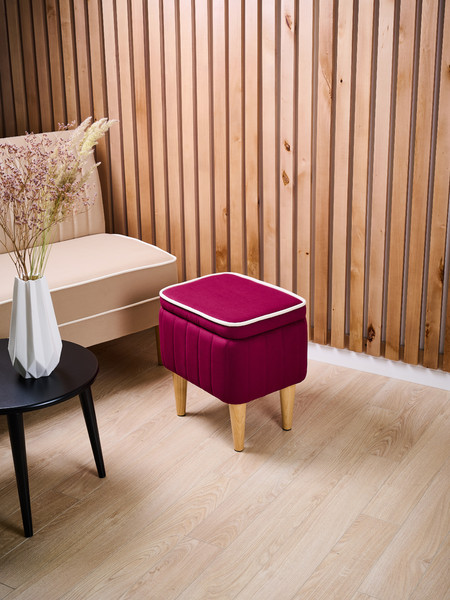 Изображение товара Пуф Monofix Амма с ящиком для хранения (винный №63)