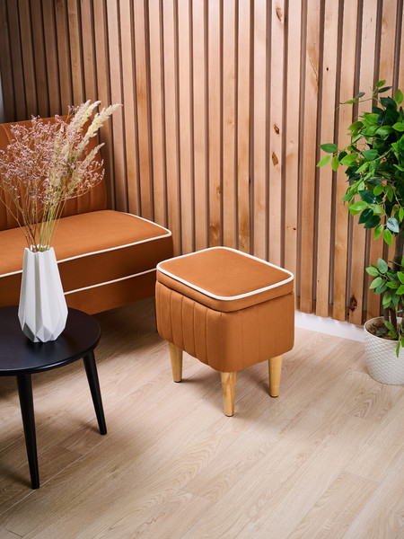 Изображение товара Пуф Monofix Амма с ящиком для хранения (охра №62)