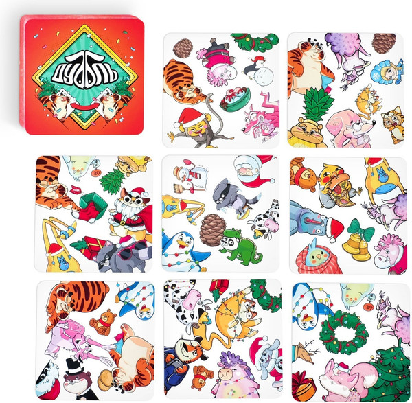 Изображение товара Настольная игра Лас Играс Дуббль в квадрате. Новогодняя вечеринка / 6991259