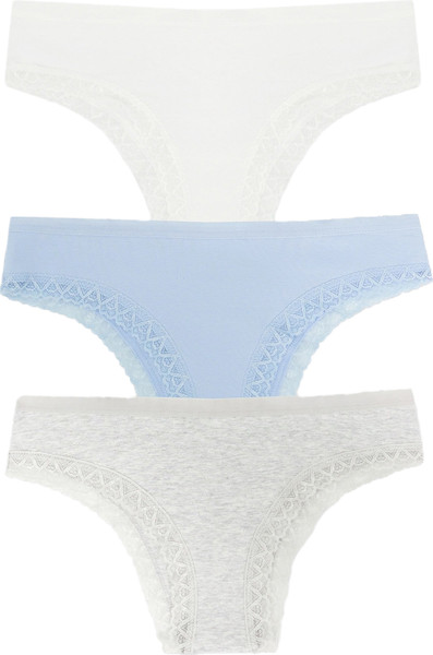 Изображение товара Комплект женских трусов Mark Formelle 412281-3 (р.98, сумрачно-белый)