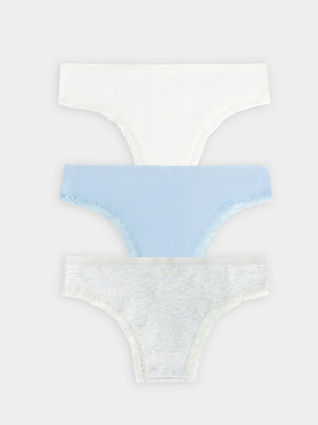 Изображение товара Комплект женских трусов Mark Formelle 412281-3 (р.102, сумрачно-белый)