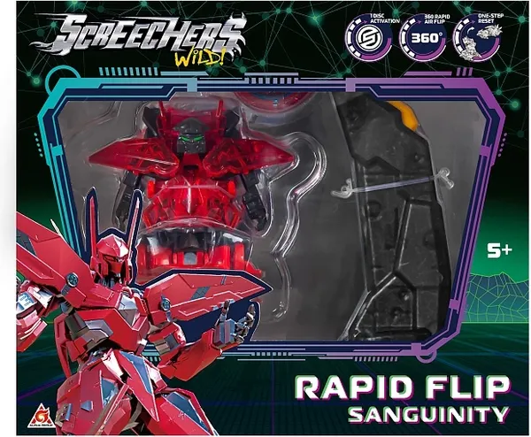 Изображение товара Игрушка-трансформер Screechers Дикие Скричеры. Рэпидфлип Сангвинити S5 / 62645