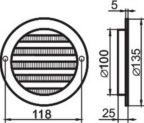 Изображение товара Решетка вентиляционная Семь ветров РК100с (слоновая кость)