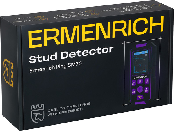 Изображение товара Детектор скрытой проводки Ermenrich Ping SM70 / 83841 (фиолетовый)