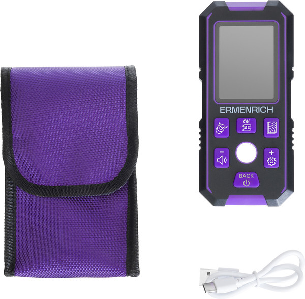 Изображение товара Детектор скрытой проводки Ermenrich Ping SM70 / 83841 (фиолетовый)