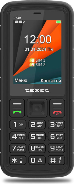 Изображение товара Мобильный телефон Texet TM-524R (черный)
