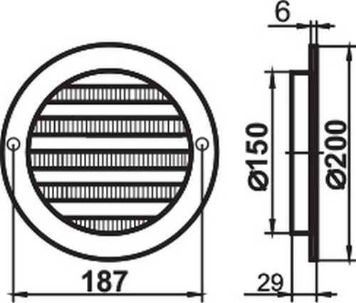 Изображение товара Решетка вентиляционная Семь ветров РК150с