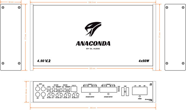 Изображение товара Автомобильный усилитель DL Audio Anaconda 4.90 V.2