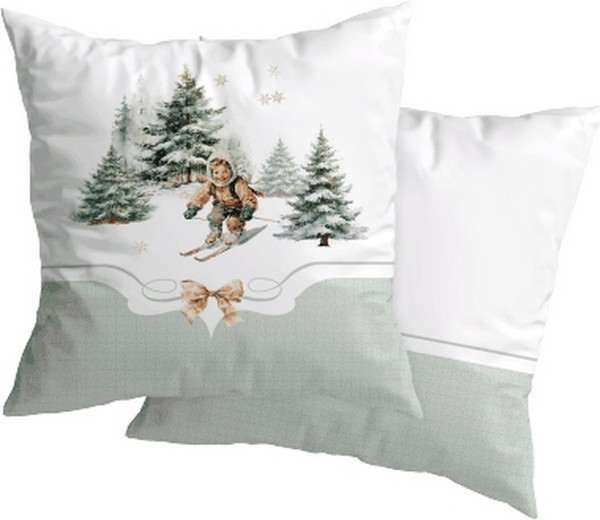 Изображение товара Наволочка декоративная Listelle Пряничный домик с зеленой каймой 815601/3