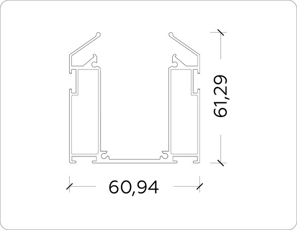 Изображение товара Профиль для шинопровода Ambrella Magnetic GL1014 AL (алюминий)