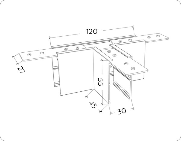 Изображение товара Коннектор для шинопровода Ambrella Magnetic GL1036 BK (черный)