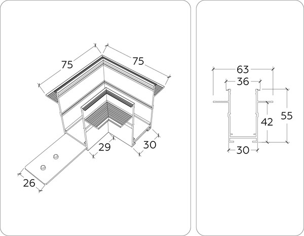 Изображение товара Коннектор для шинопровода Ambrella Magnetic GL1040 BK (черный)