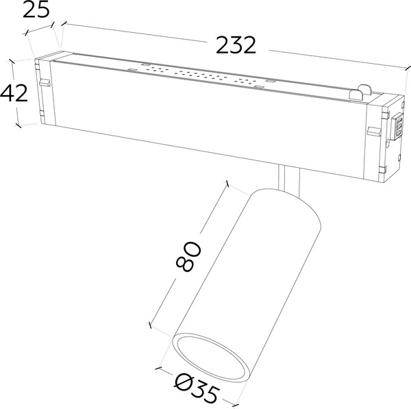 Изображение товара Трековый светильник Ambrella Magnetic GL1202 BK (черный)