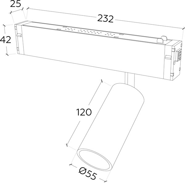 Изображение товара Трековый светильник Ambrella Magnetic GL1222 BK (черный)