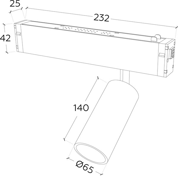 Изображение товара Трековый светильник Ambrella Magnetic GL1233 GD (золото)