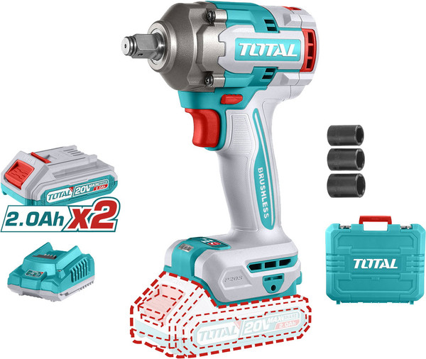 Изображение товара Аккумуляторный гайковерт TOTAL TIWLI2040