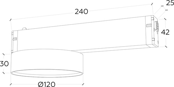 Изображение товара Трековый светильник Ambrella Magnetic GL1381 BK (черный)