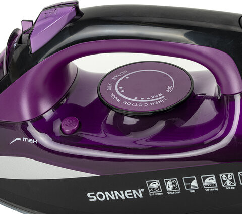 Изображение товара Утюг Sonnen SI-270 / 455280 (черный/фиолетовый)