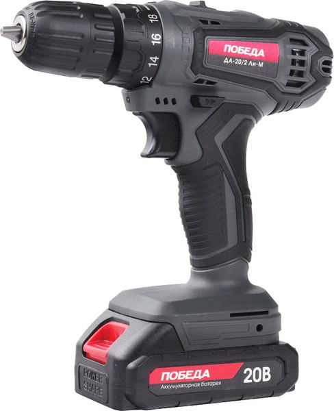 Изображение товара Аккумуляторная дрель-шуруповерт Победа ДА-20/2 Ли-М