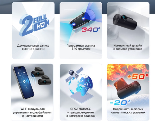 Изображение товара Автомобильный видеорегистратор NeoLine G-Tech X54 Dual
