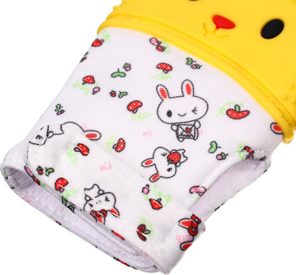 Изображение товара Прорезыватель для зубов Крошка Я Рукавичка. Зайка / 10138084 (красный/желтый)