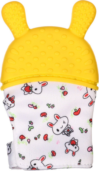 Изображение товара Прорезыватель для зубов Крошка Я Рукавичка. Зайка / 10138084 (красный/желтый)