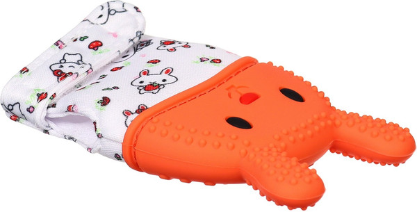 Изображение товара Прорезыватель для зубов Крошка Я Рукавичка. Зайка / 10138084 (красный/желтый)