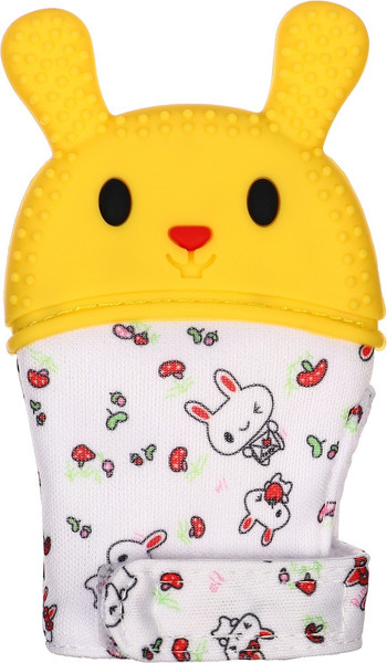 Изображение товара Прорезыватель для зубов Крошка Я Рукавичка. Зайка / 10138084 (красный/желтый)