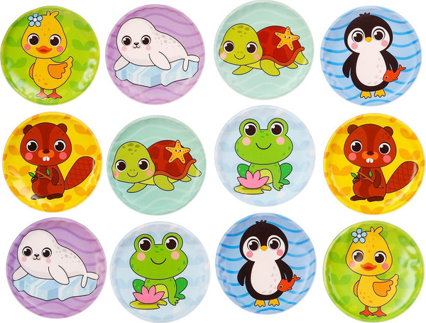 Изображение товара Набор стикеров для ванной Крошка Я Забавные животные / 9555615 (12шт)