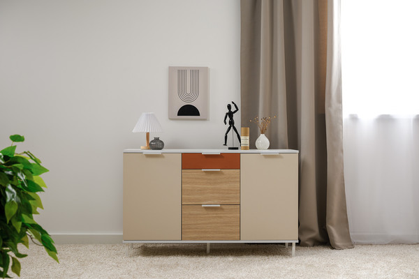 Изображение товара Тумба Mobi Марвэл 16.234.02 (белый PE шагрень/сатин 7045 SU/плэйн/безмолвная пустыня К514 SU)