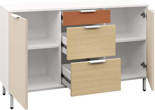 Изображение товара Тумба Mobi Марвэл 16.234.02 (белый PE шагрень/сатин 7045 SU/плэйн/безмолвная пустыня К514 SU)