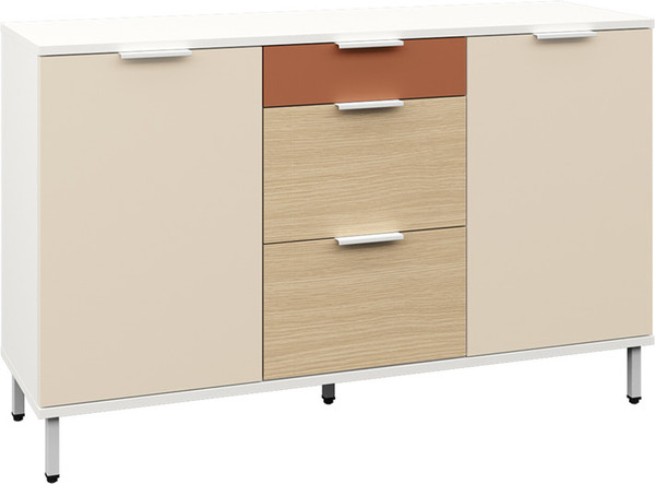 Изображение товара Тумба Mobi Марвэл 16.234.02 (белый PE шагрень/сатин 7045 SU/плэйн/безмолвная пустыня К514 SU)