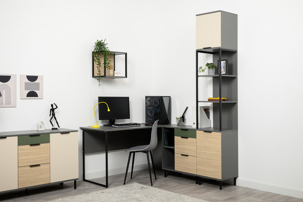 Изображение товара Тумба Mobi Марвэл 16.234.02 (темно-серый U2601/сатин 7045 SU/плэйн/дымчатый зеленый K521)