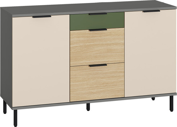 Изображение товара Тумба Mobi Марвэл 16.234.02 (темно-серый U2601/сатин 7045 SU/плэйн/дымчатый зеленый K521)