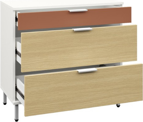 Изображение товара Комод Mobi Марвэл 16.234.03 (белый PE шагрень/плэйн/безмолвная пустыня К514 SU)