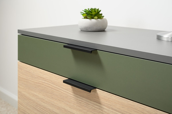 Изображение товара Комод Mobi Марвэл 16.234.03 (темно-серый U2601/плэйн/дымчатый зеленый K521)