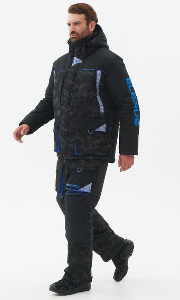 Изображение товара Костюм для охоты и рыбалки Huntsman Elbrus Reflect -45°C / 29017 (р.44-46/170-176, черный)